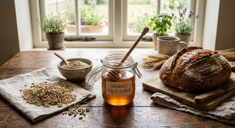 Bio-Malzsirup: Arten, Verwendung & Vorteile 2 Organic Malt Syrup The Complete Guide to Types Uses Benefits 1 800x436 png